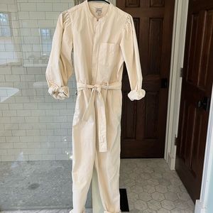 JCrew Puff Sleeve Chino Jumpsuit
